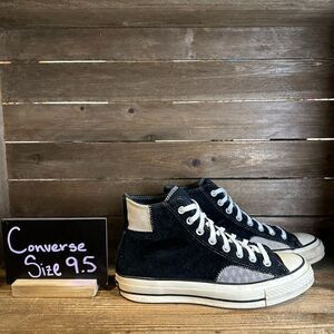 Womens Converse Chuck 70 High Twisted Prep Black Suede Sneakers Shoes Size 9.5 M
